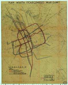 Ilustracja: Plan warszawskiego metra z 1938 r. w sieci