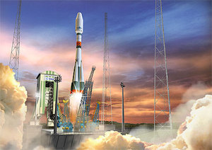Ilustracja: CBK PAN zaprasza na start Galileo <br />
fot. ESA