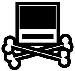 Ilustracja: Geodeta złapany na piractwie  <br />
rys. Wikipedia