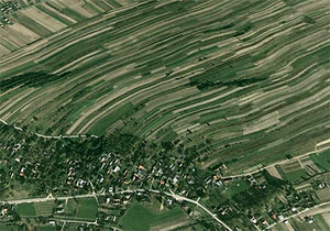Ilustracja: Scalanie gruntów - stan realizacji <br />
fot. Google Earth