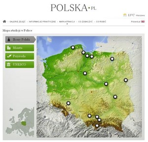 Ilustracja: Atrakcje na mapie Polska.pl