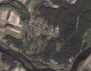 Ilustracja: Zapowiedź IX Forum GIS  <br />
fot. Wólka Nadbużna na Geoportalu.gov.pl