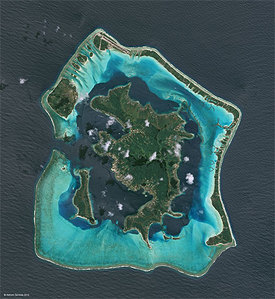 Ilustracja: Bora-Bora okiem SPOT 6