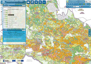 Ilustracja: Mapa glebowo-rolnicza w łódzkim geoportalu uzupełniona