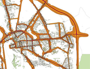 Ilustracja: Resort środowiska zmniejszy wymagania dla map akustycznych <br />
Mapa akustyczna Opola