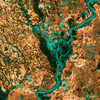 Ilustracja: <b class=pic_title>Rolnicze krajobrazy stanu Tennessee oraz meandry rzeki Mississippi. Trzecie miejsce w plebiscycie "Earth as Art".</b> <br />
<br />
<b class=pic_author>fot.  NASA's Goddard Space Flight Center/USGS</b><br />
<br />
