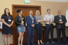 Ilustracja: <b class=pic_title>Nowoczesne technologie w prowadzeniu PODGiK</b> <br />
<br />
<b class=pic_description>Przedstawiciele powiatów: mińskiego, piaseczyńskiego oraz kościerskiego nagrodzeni przez firmę Geo-System za wdrażanie innowacyjnych technologii iGeoMap/ePODGiK</b> <br />
<br />
<b class=pic_author>fot.  Jerzy Królikowski</b><br />
<br />
