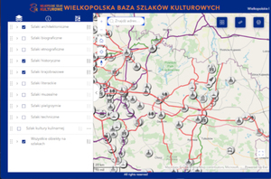 Ilustracja: Wielkopolska baza szlaków kulturowych w aplikacji mapowej