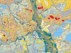 Ilustracja: PIG-PIB przedstawia nowe mapy geologiczne <br />
Fragment "Mapy geologicznej pogranicza polsko-białorusko-ukraińskiego"