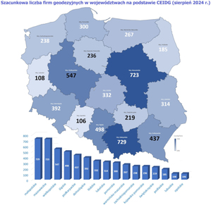 Ilustracja: Ile jest firm geodezyjnych w Polsce?
