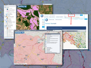 Ilustracja: Monitoring powodziowy Geo-Systemu w serwisie PZU
