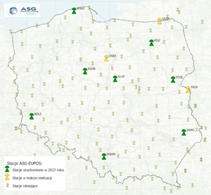 Ilustracja: Nowe stacje referencyjne w systemie ASG-EUPOS