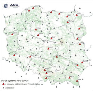 Ilustracja: Nowe odbiorniki na stacjach ASG-EUPOS