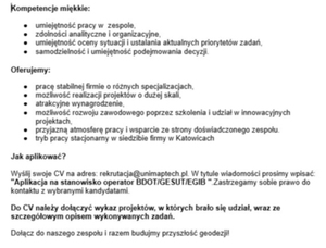 Ilustracja: Unimaptech | Geodeta - operator/specjalista baz BDOT500, GESUT, EGiB